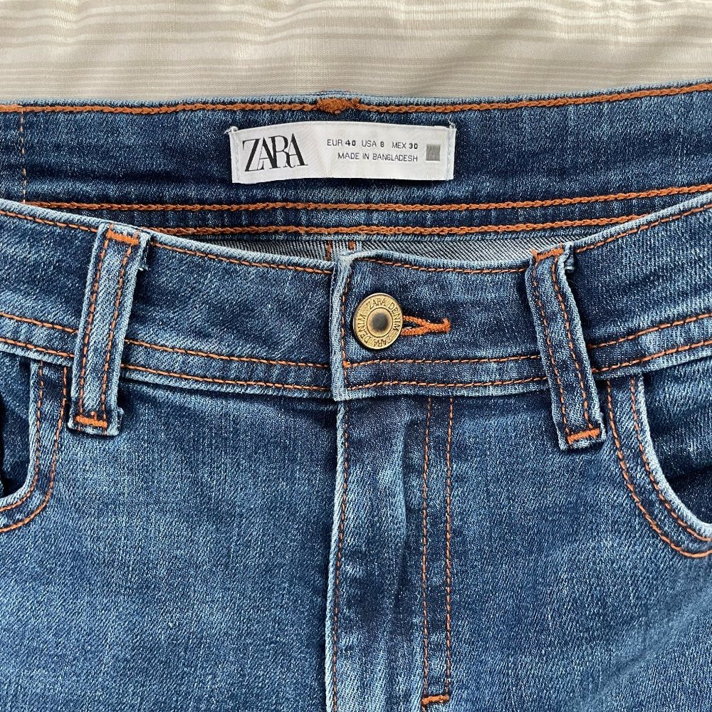 Zara Blue Denim Jeans, US 8